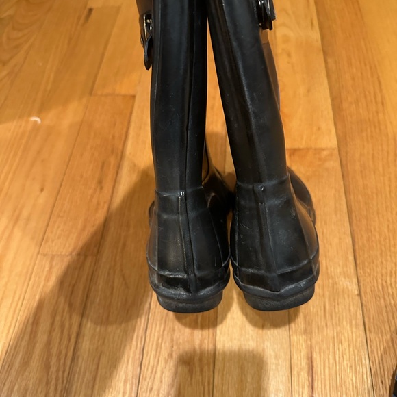 Hunter Original short boots Black Gloss Rainboits 8M/9F size